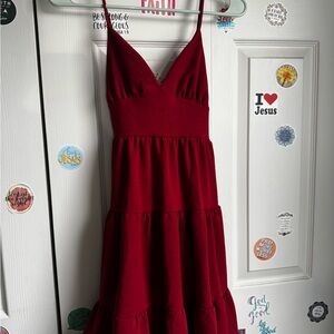 Altar'd State Red Sleeveless Dress